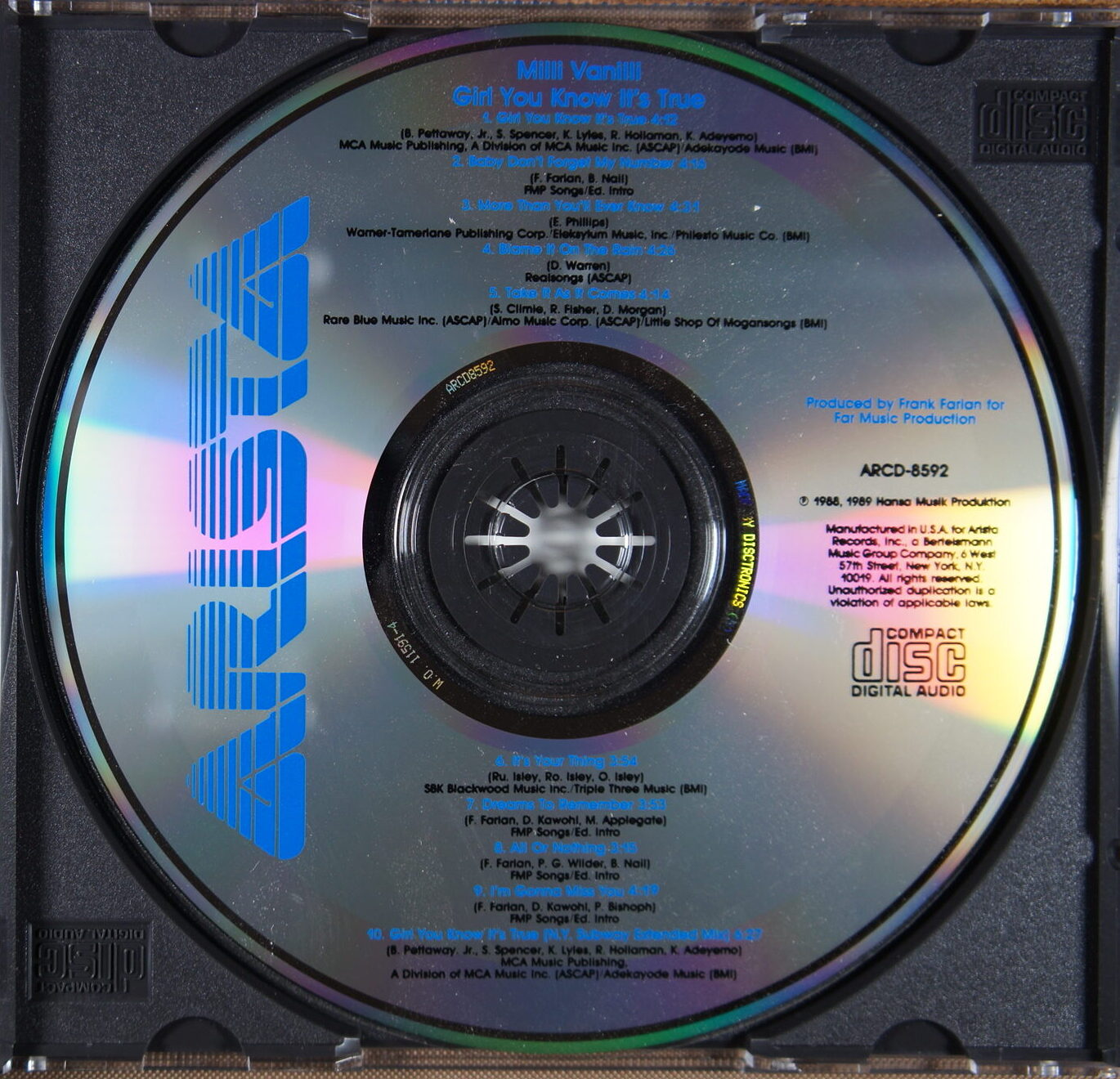 1e 6. MILLI VANILLI GIRL YOU KNOW IT’S TRUE ~ USA ~ - Image 4