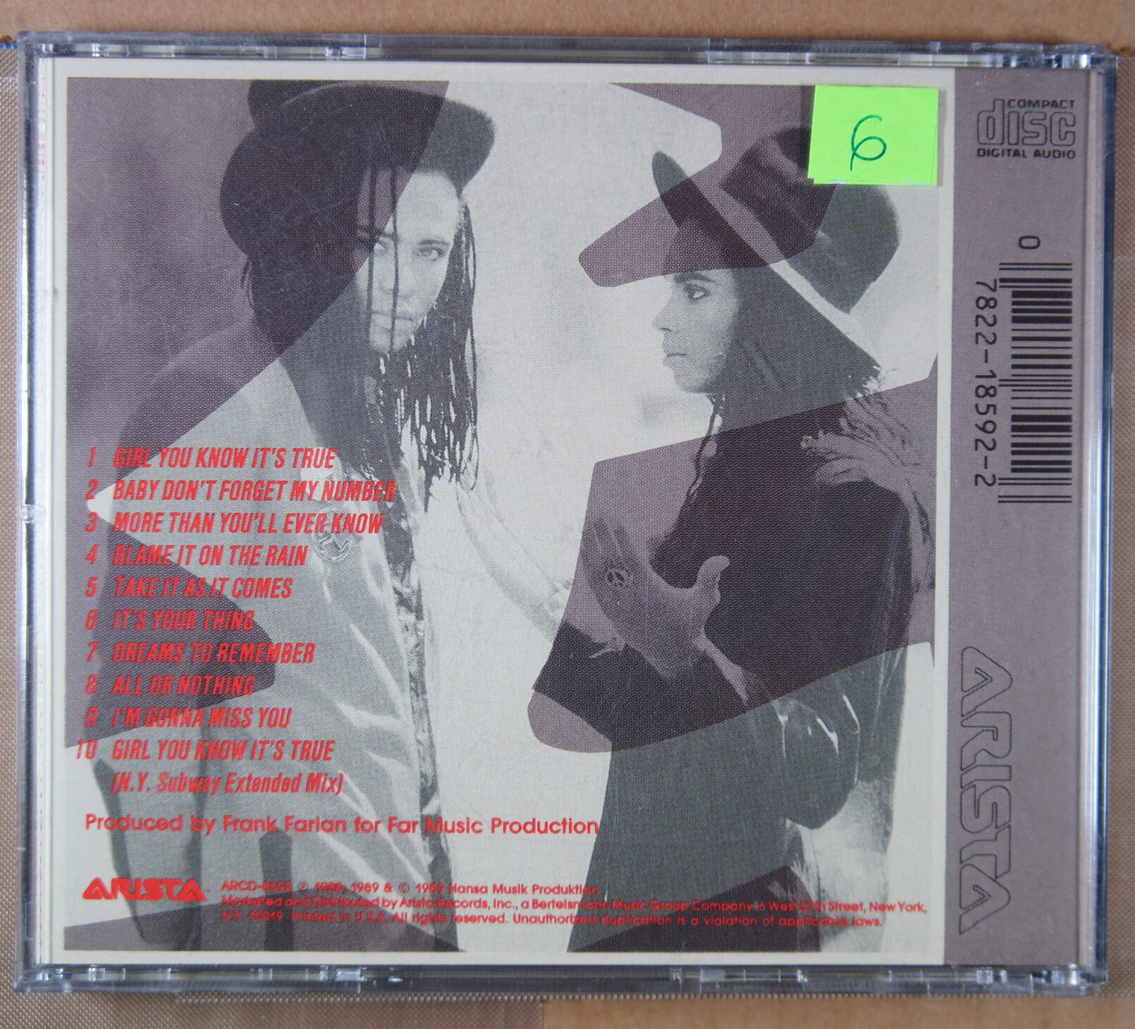 1e 6. MILLI VANILLI GIRL YOU KNOW IT’S TRUE ~ USA ~ - Image 5