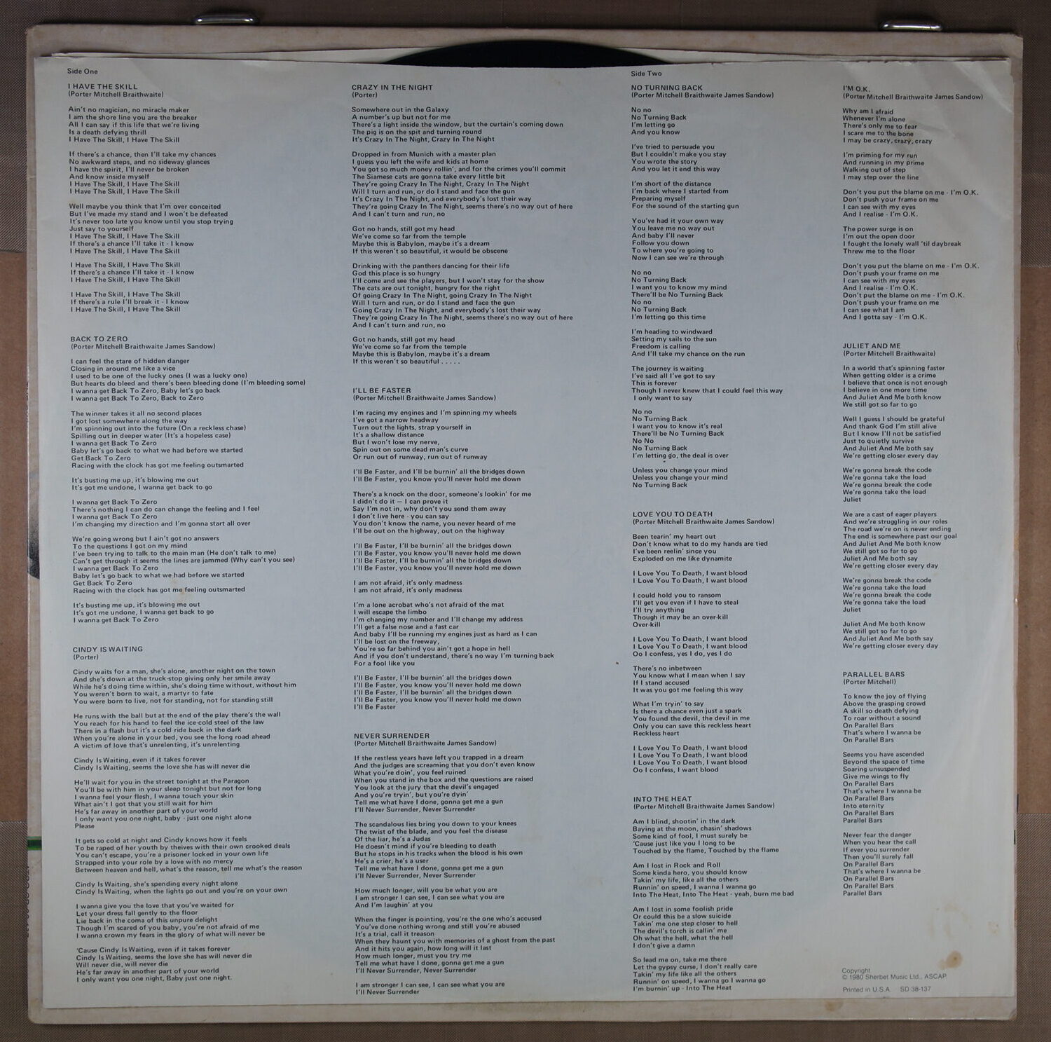 L72. SHERBS – THE SKILL ~ USA ~ - Image 3