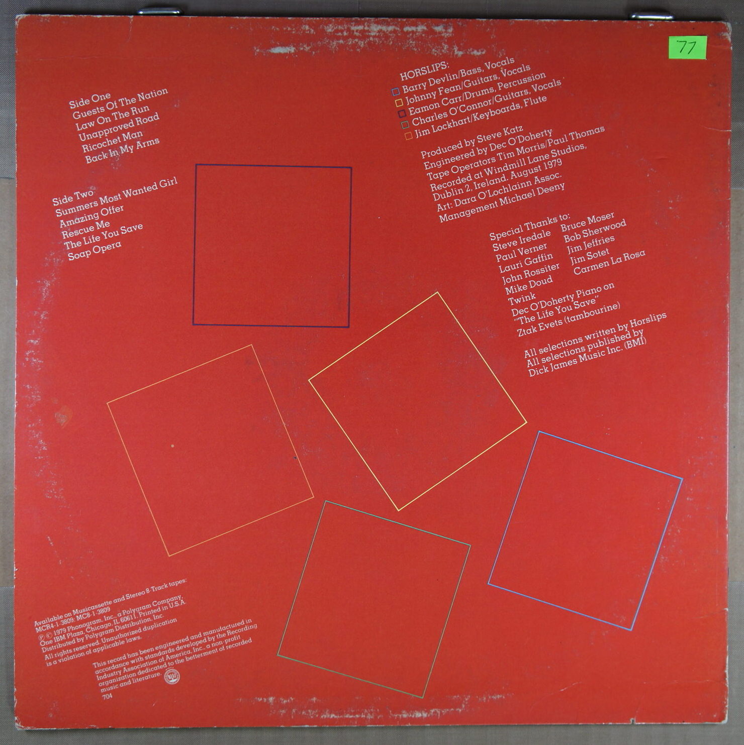 L77. HORSLIPS SHORT STORIES / TALL TALES ~ USA ~ - Image 5