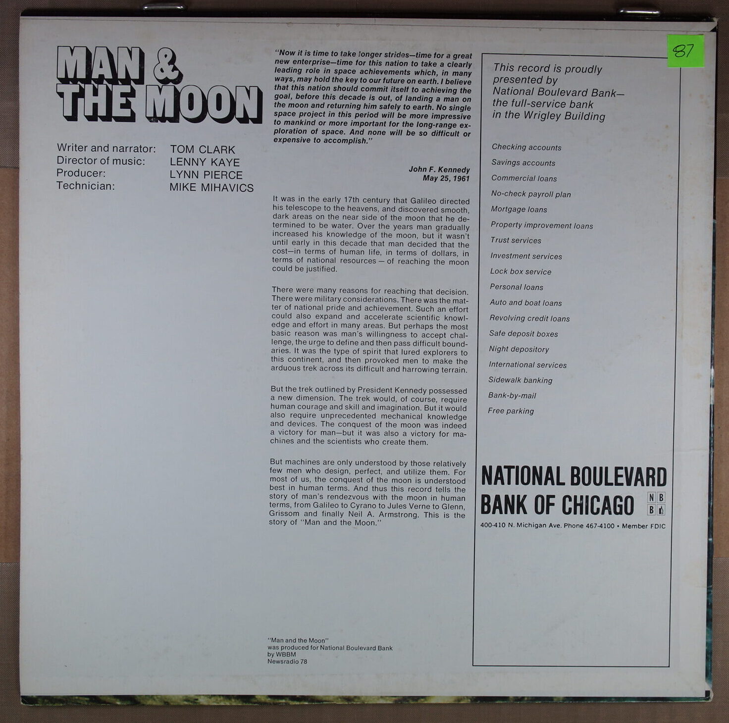 L87. TOM CLARK & LENNY KAYE MAN & THE MOON ~ USA ~ - Image 5