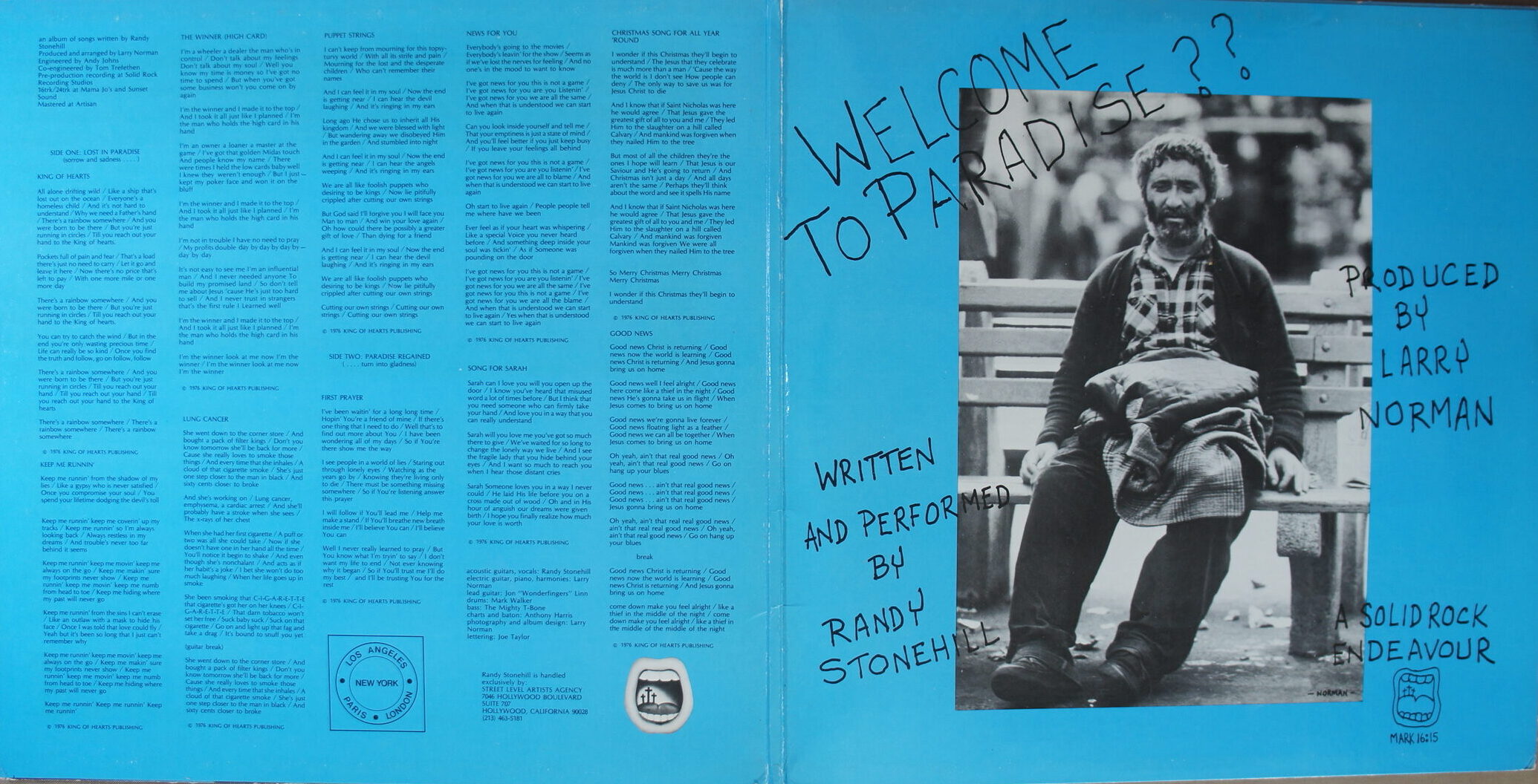 L95. RANDY STONEHILL WELCOME TO PARADISE ~ USA ~ - Image 3