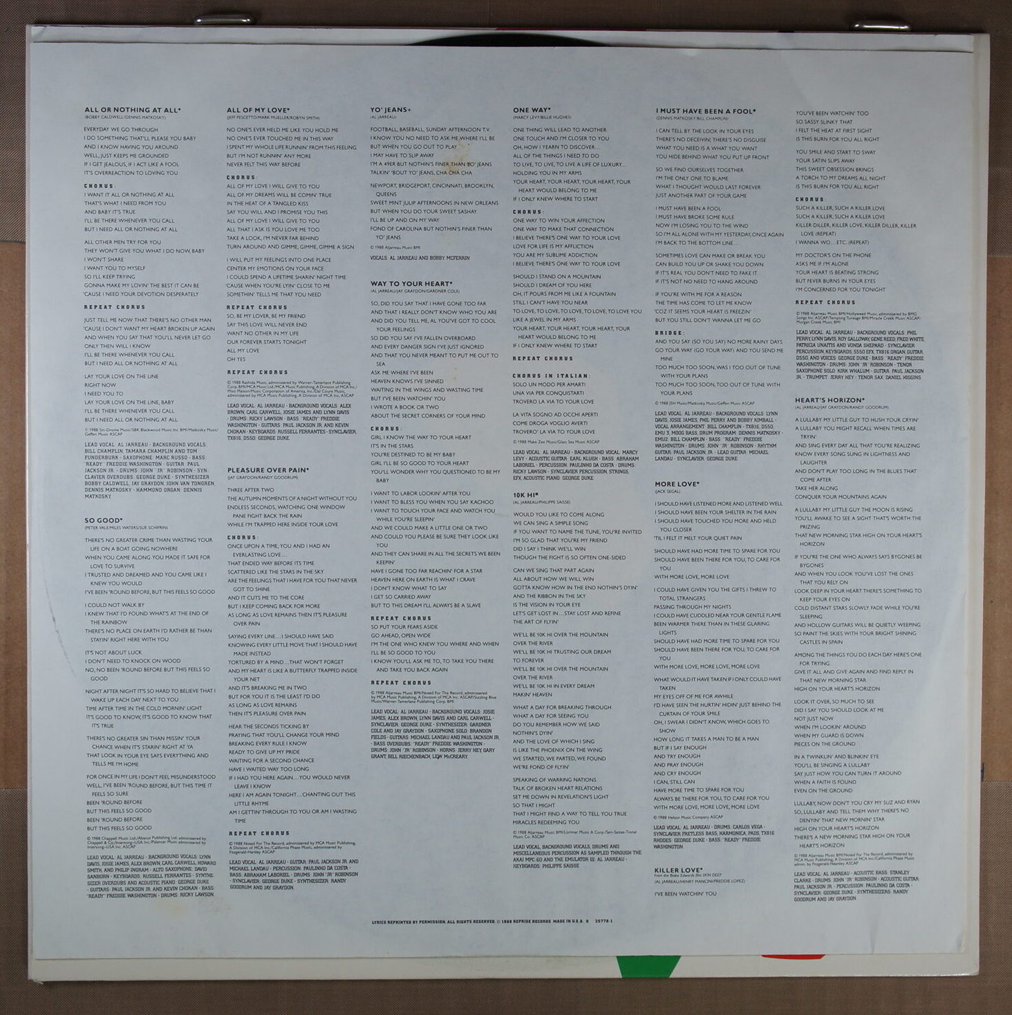 L104. AL JARREAU HEART’S HORIZON ~ USA ~ - Image 4