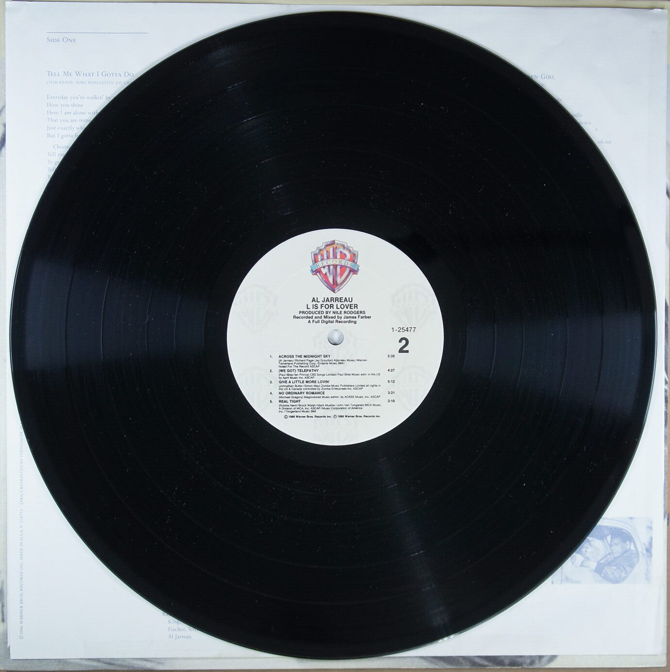 L109. AL JARREAU L IS FOR LOVER ~ USA ~ - Image 5