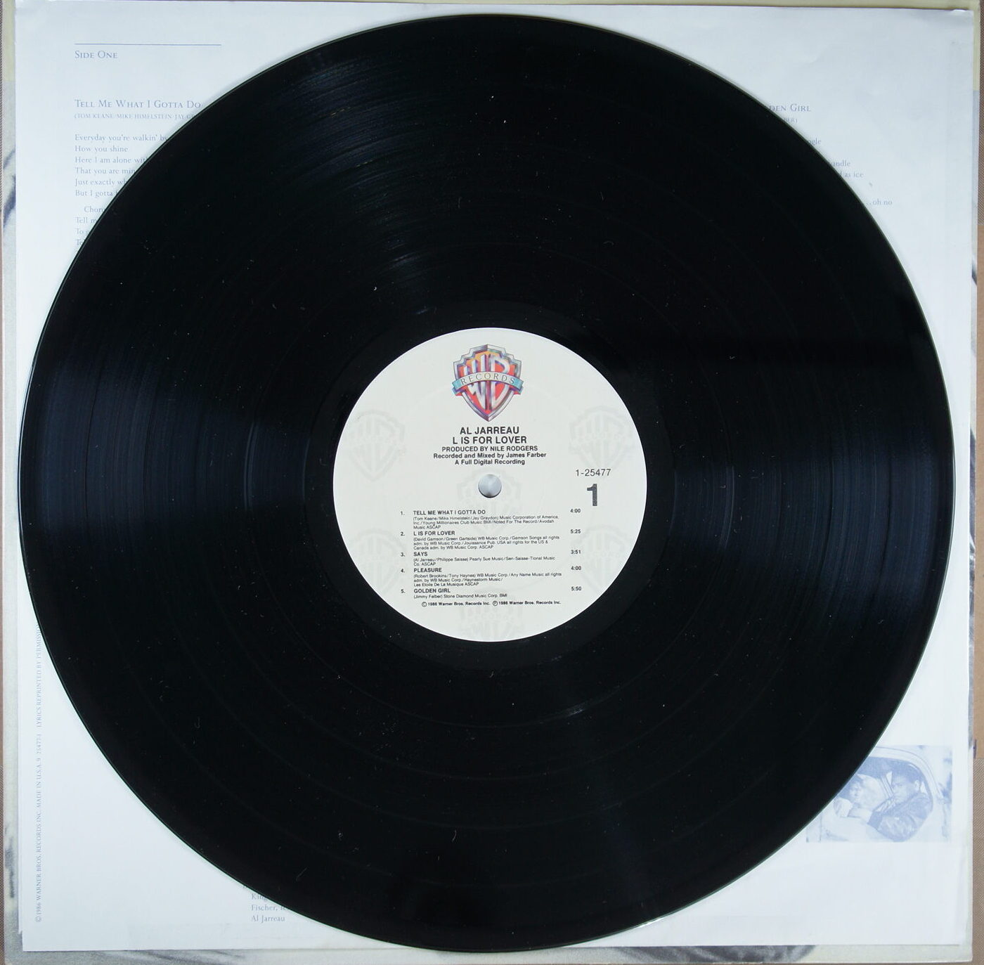 L109. AL JARREAU L IS FOR LOVER ~ USA ~ - Image 6