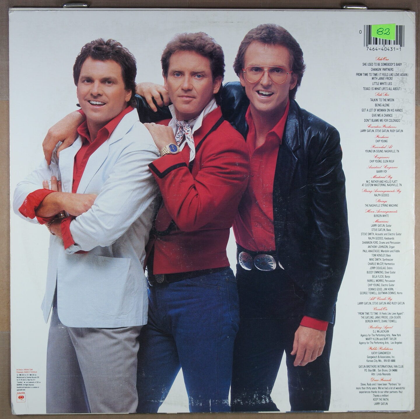 M82. LARRY, STEVE, RUDY: THE GATLIN BROTHERS PARTNERS ~ USA ~ - Image 5