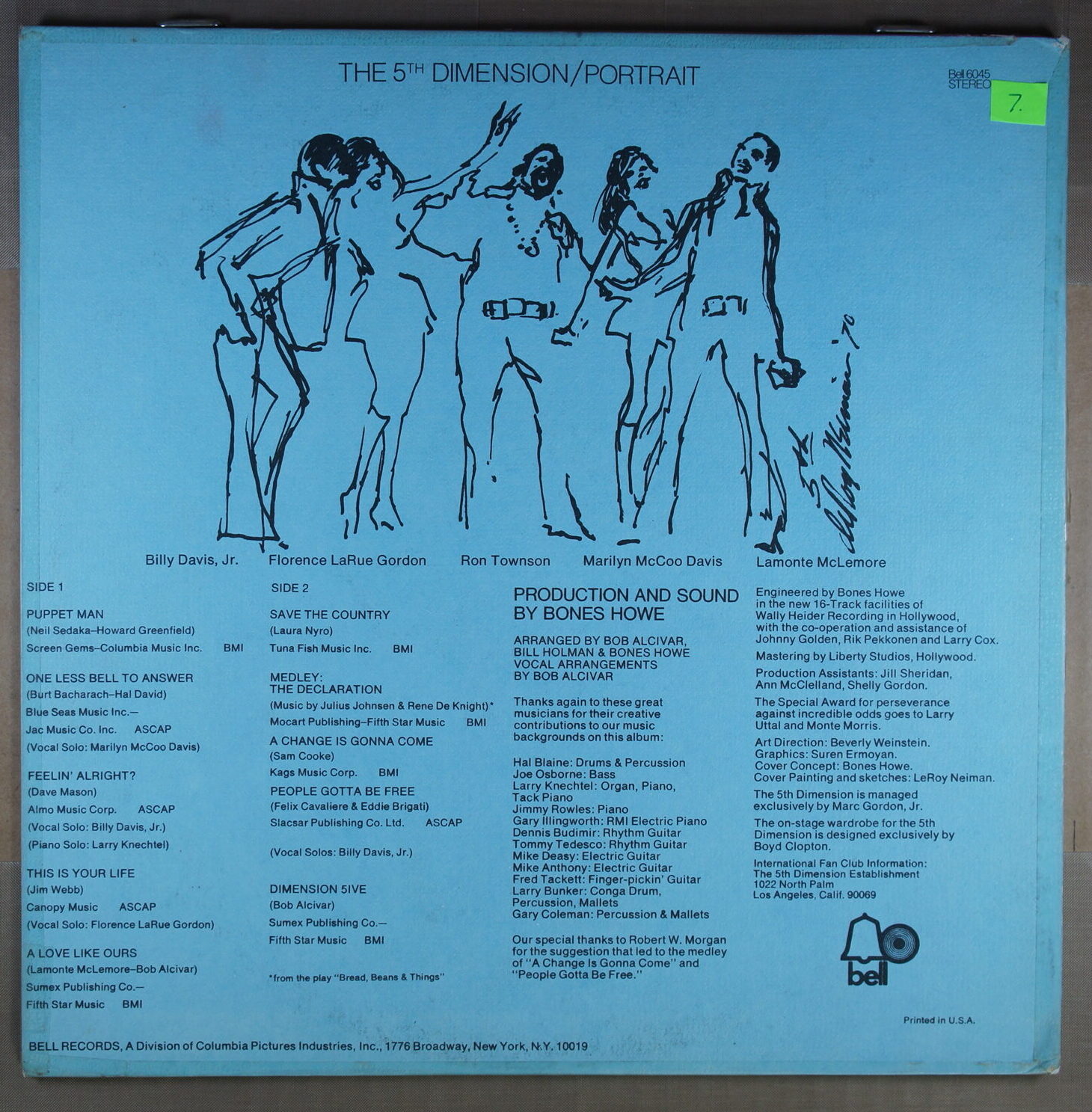 N7. THE 5TH DIMENSION PORTRAIT ~ USA ~ - Image 6