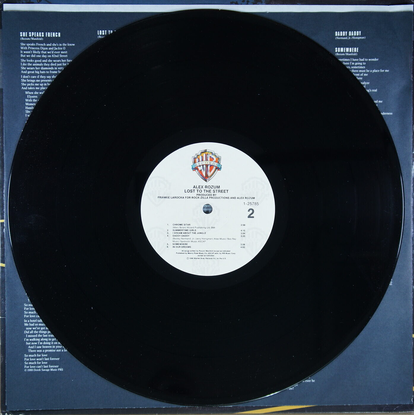 N16. ALEX ROZUM – LOST TO THE STREET ~ Promo Copy ~ USA ~ - Image 5