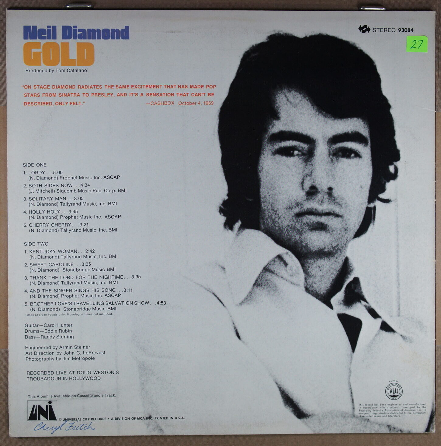 N27. NEIL DIAMOND – GOLD ~ USA ~ - Image 5