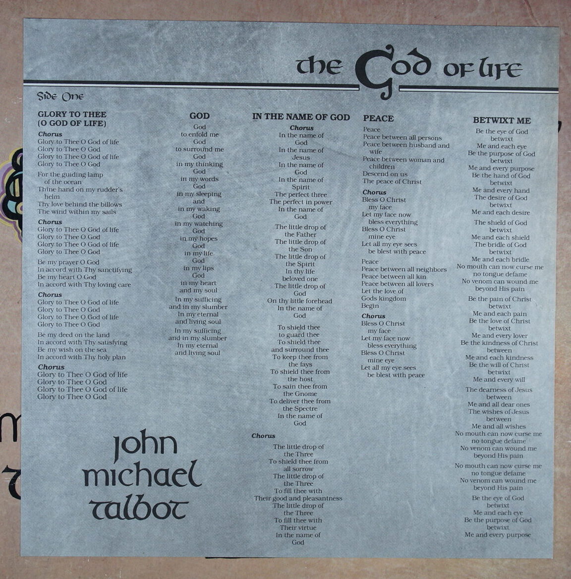N66. JOHN MICHAEL TALBOT – THE GOD OF LIFE ~ USA ~ - Image 3