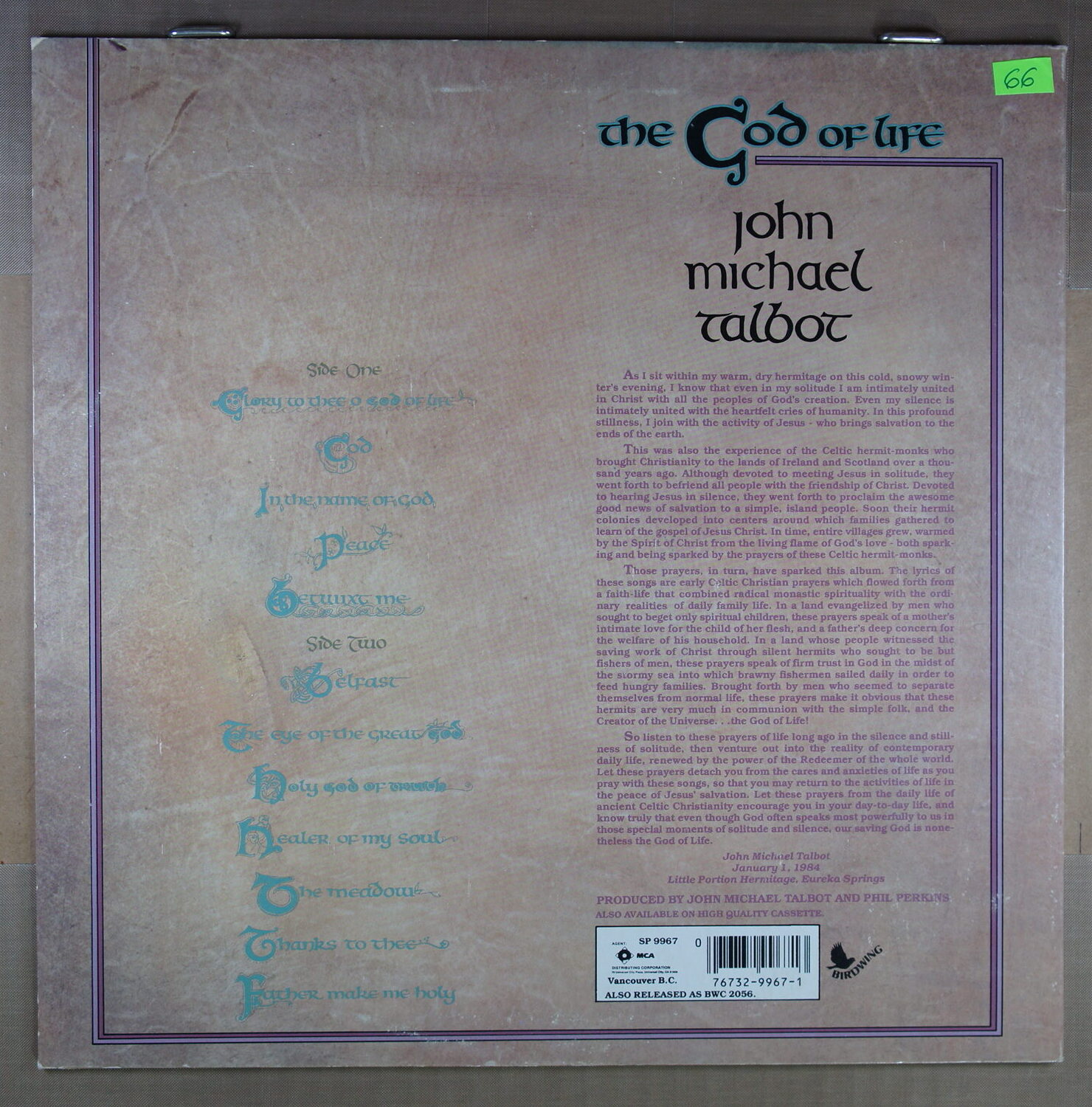 N66. JOHN MICHAEL TALBOT – THE GOD OF LIFE ~ USA ~ - Image 7