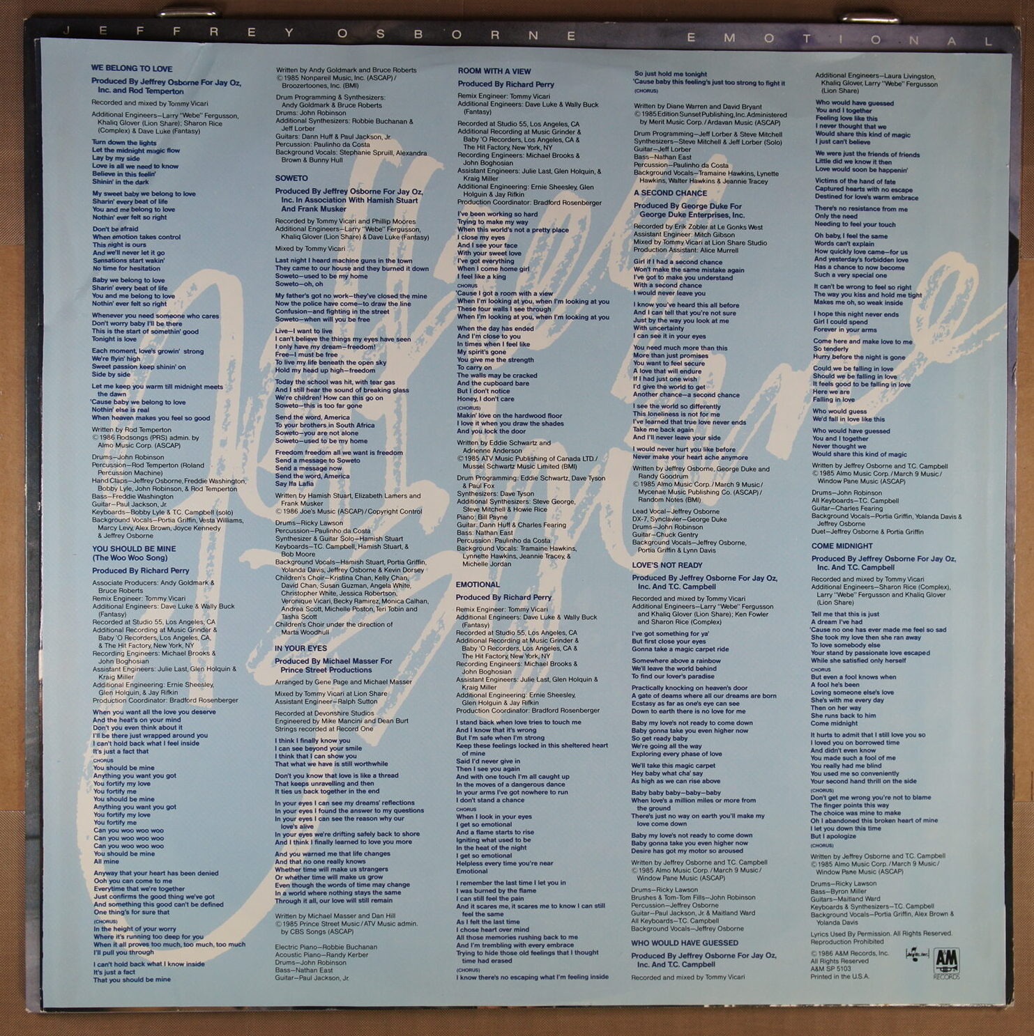 N98. JEFFREY OSBORNE – EMOTIONAL ~ USA ~ - Image 4