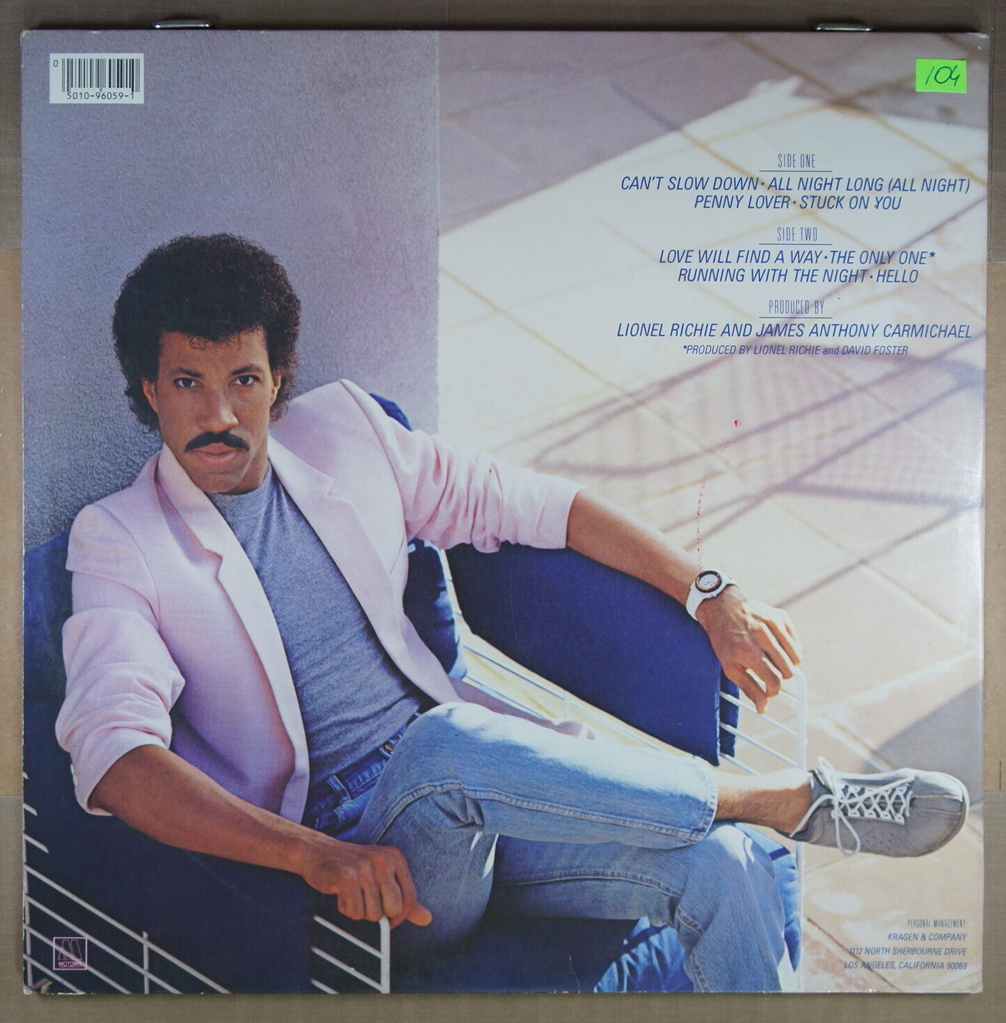 N104. LIONEL RICHIE – CAN’T SLOW DOWN ~ USA ~ - Image 8