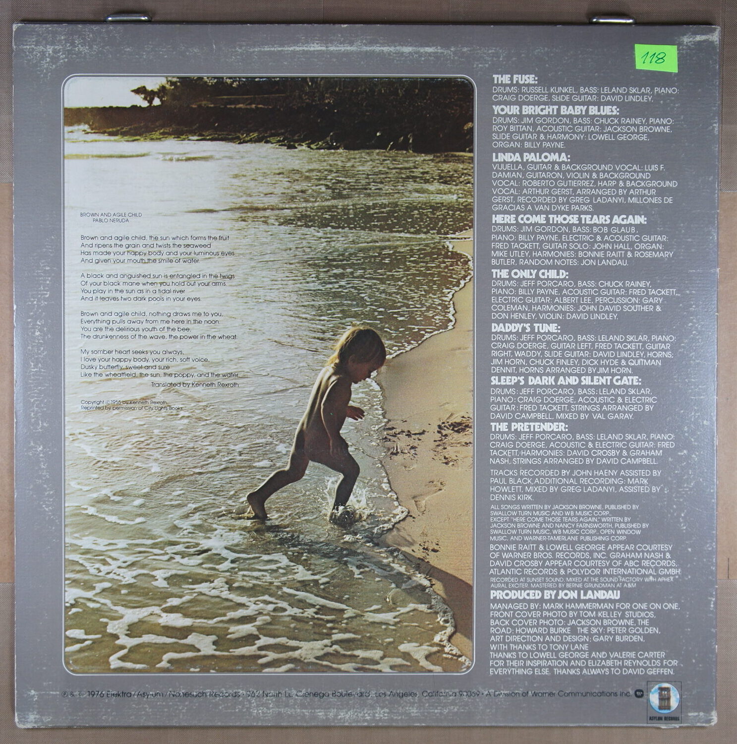 N118. JACKSON BROWNE – THE PRETENDER ~ USA ~ - Image 7