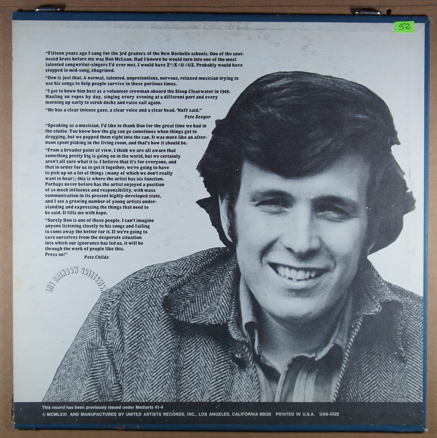 O52. DON MCLEAN – TAPESTRY ~ USA ~ - Image 7