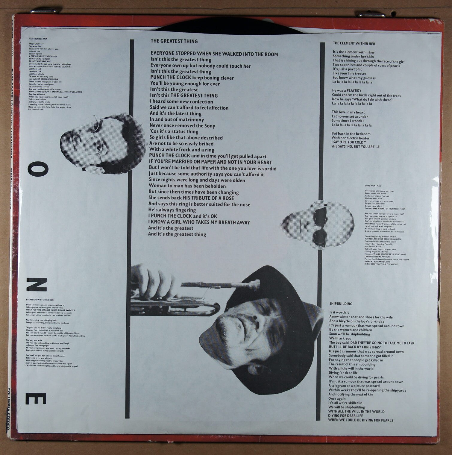 O86. ELVIS COSTELLO AND THE ATTRACTIONS – PUNCH THE CLOCK ~ USA ~ - Image 3